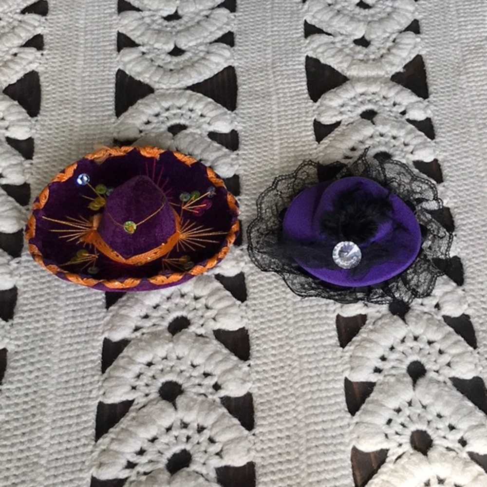 Mini Hat Hair Clips